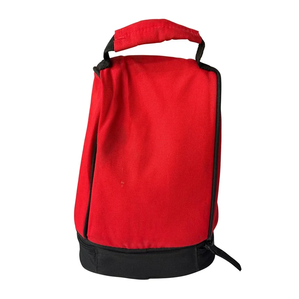 Nike Insulated Lunch Bag Red Black Swoosh Logo Dual Compartment 2546-U10